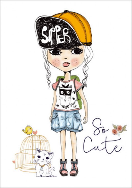 Τετράδιο σχολικό 17 x 25 καρφίτσα So Cute 40 φύλλων